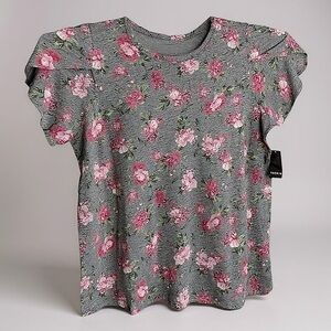 TORRID Cotton Slub Jersey Crew‎ Neck Tulip Sleeve Tee NWT